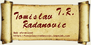 Tomislav Radanović vizit kartica